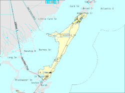 U.S. Census Bureau map showing CDP boundaries