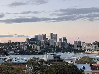 North Sydney skyline at dusk