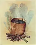 Clay pot of North Carolina Algonquians used for boiling.