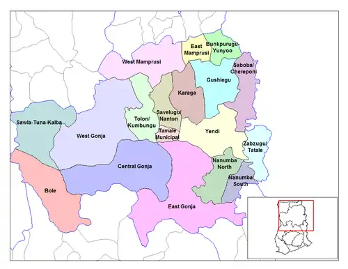 Districts of Northern Region