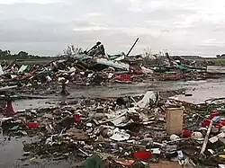 Image 22EF4 damage to a construction company in Northwood, North Dakota. (from Tornadoes of 2007)
