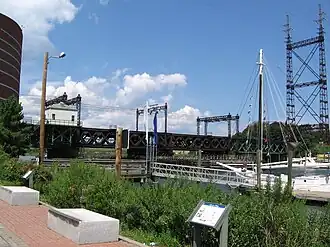 Swing Bridge in Norwalk, longer view.