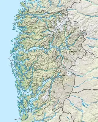 Tvindefossen is located in Vestland