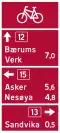 Board guide for bicycle route