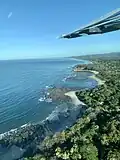 A view of the town from an airplane
