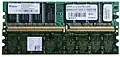 Notch positions on DDR (top) and DDR2 (bottom) DIMM modules.