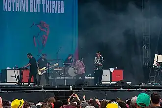Nothing but Thieves performing at Nova Rock Festival, 2023. * From left: Craik, Blake, Price, Langridge-Brown, Mason.