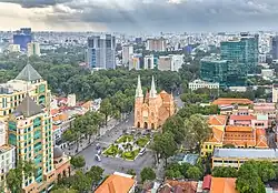 Paris Commune Square in 2016, seen from Vincom Center Đồng Khởi