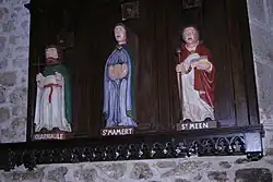 Polychromatic sculptures in Notre Dame de Haut