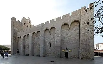 Side view, and steeple-wall