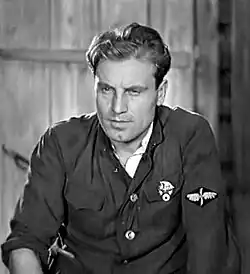 Ivan Novoseltsev in the film "Seven Brave Men"