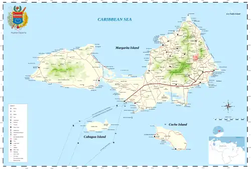 Nueva Esparta Map English