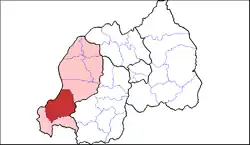 Shown within Western Province and Rwanda