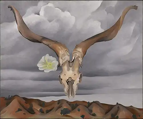 Ram's Head, White Hollyhock-Hills, 1935, oil on canvas, Brooklyn Museum