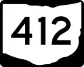 State Route 412 marker
