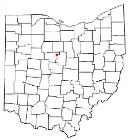 Location of Caledonia, Ohio