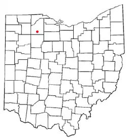 Location of Cygnet, Ohio