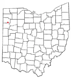 Location of Grover Hill, Ohio
