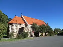 Side view of the church
