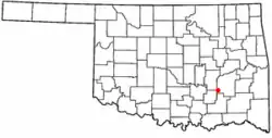 Location of Ashland, Oklahoma
