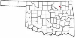 Location of Avant, Oklahoma