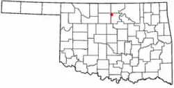 Location of Billings, Oklahoma