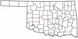 Location of Blair, Oklahoma