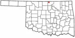 Location of Braman, Oklahoma