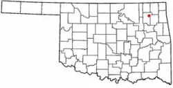 Location of Bushyhead, Oklahoma