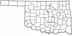 Location of Coyle, Oklahoma