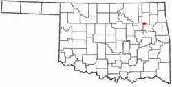 Location of Fair Oaks, Oklahoma