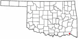 Location of Fort Towson, Oklahoma