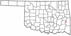 Location of LeFlore, Oklahoma