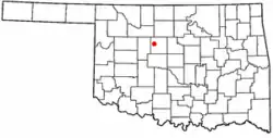 Location of Loyal, Oklahoma