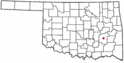 Location of McAlester, Oklahoma