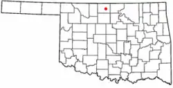 Location of Medford within Oklahoma