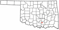 Location of Mill Creek, Oklahoma