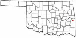 Location of Panama, Oklahoma