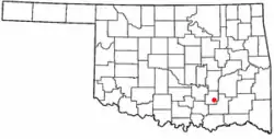 Location of Phillips, Oklahoma