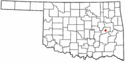 Location in Oklahoma