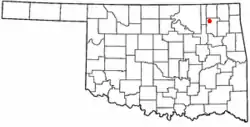 Location of Talala, Oklahoma