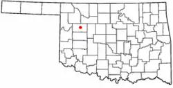 Location of Taloga, Oklahoma