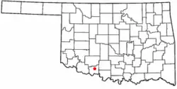 Location of Walters, Oklahoma