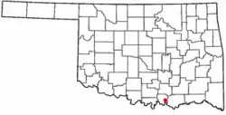 Location of New Woodville, Oklahoma