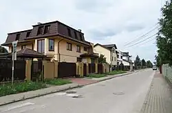 Houses on Aksamitna Street in Opacz-Parcela.