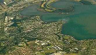 Aerial photo from east