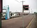 View of the line's depot from the platform, July 2005
