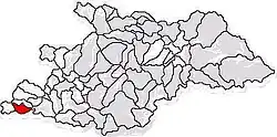 Location in Maramureș County