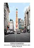 Tótem porteño, resignificación del obelisco de Buenos Aires.” [Porteño Totem, reinterpretation of the Buenos Aires Obelisc] Winner of the Antorchas Scholarship, 1992