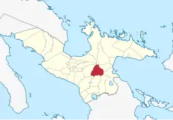 Map of Camarines Sur with Ocampo highlighted